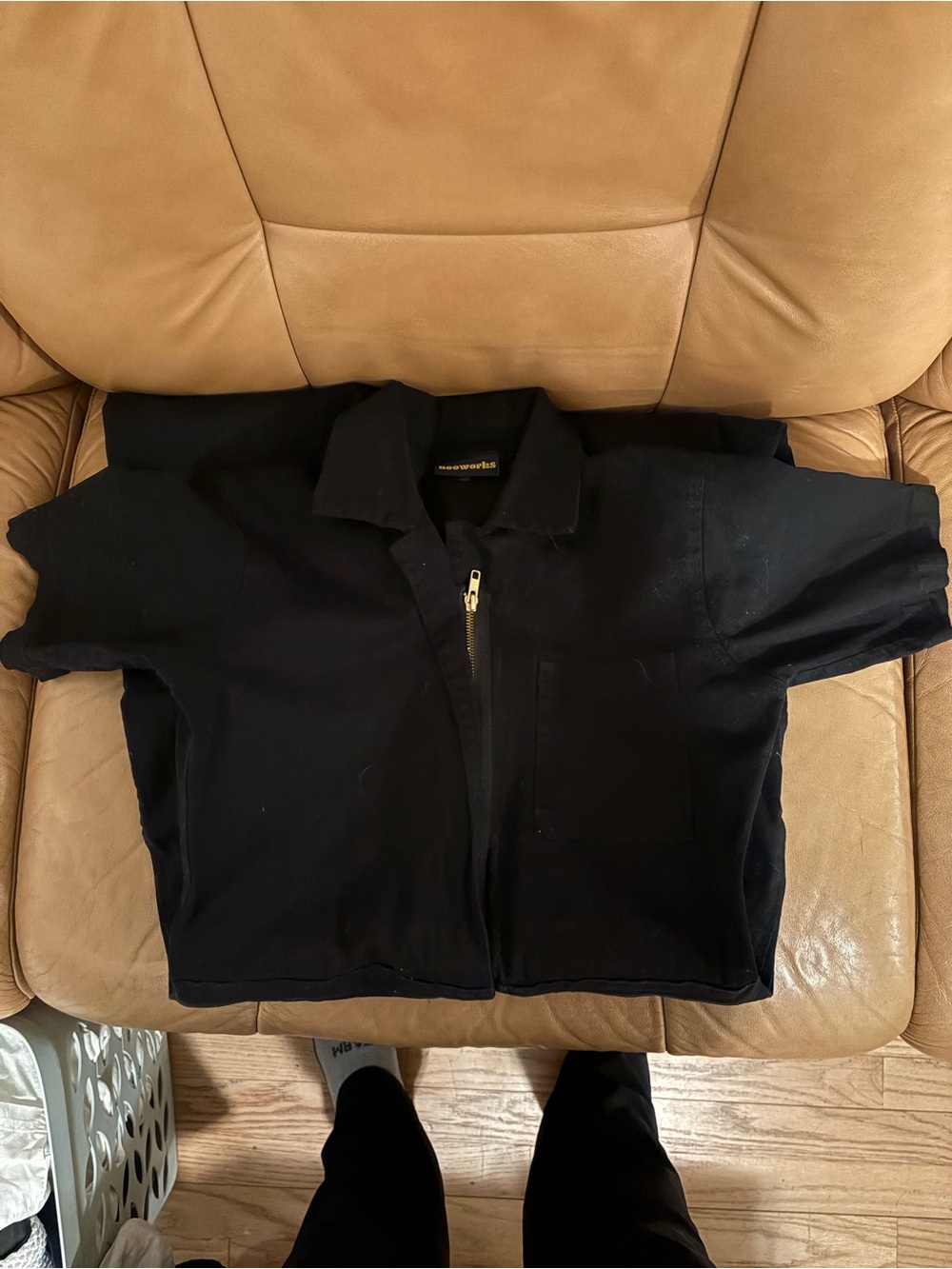 Nooworks Black Zip-Front Jumpsuit Romper